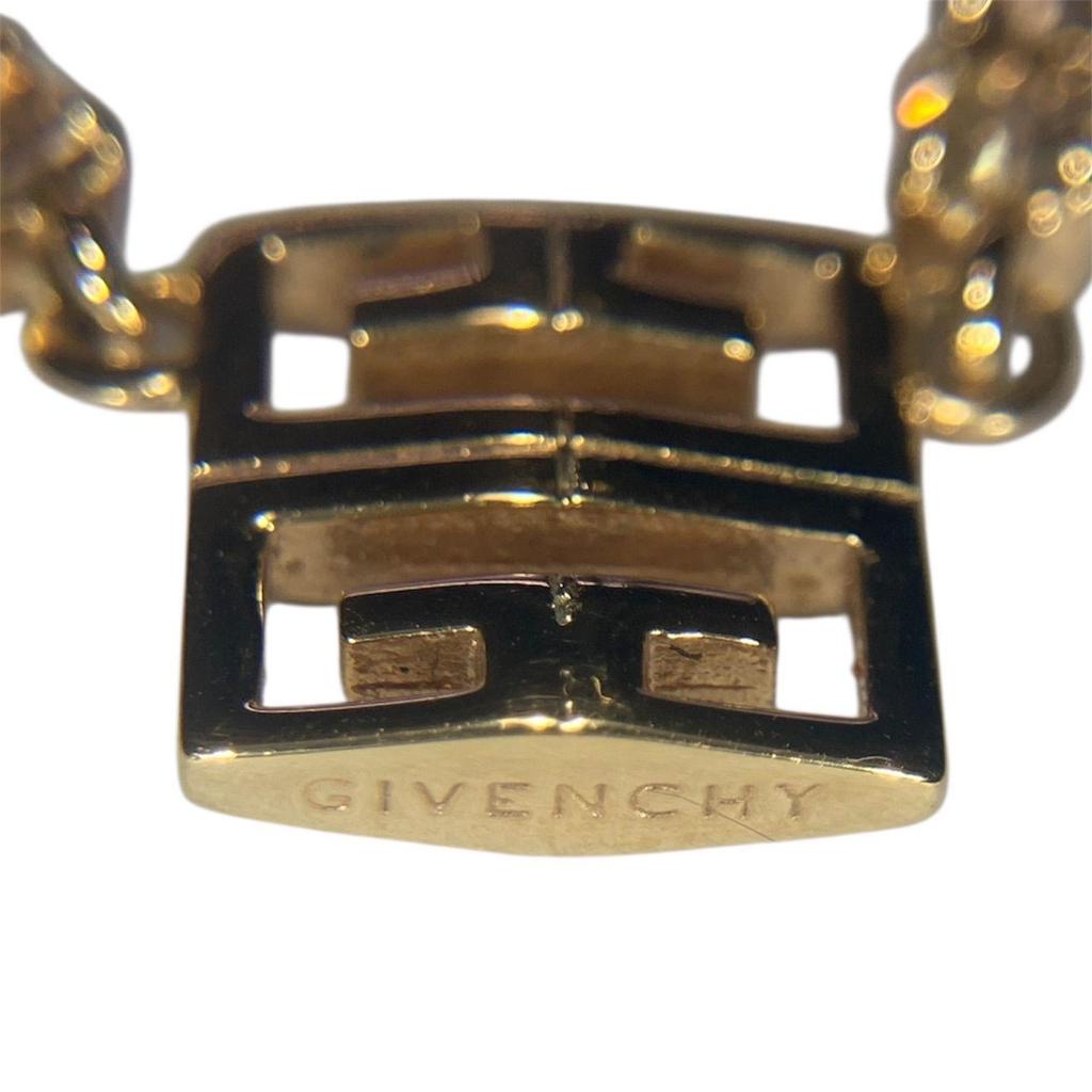 Used GIVENCHY Givenchy Necklace 4G Logo Pendant Gold Chain Vintage Old Retro Antique Brand Accessory Women's Jewelry Accessory Choker