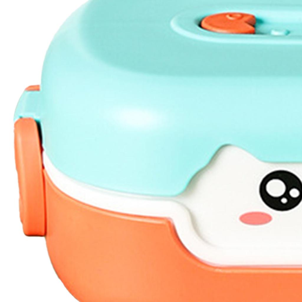 Children"s Cartoon Container 700ml Double Insulation Microwaveable Toddler Lunch Box for Picnic