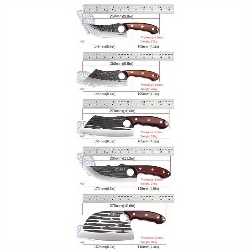 5PCS Professional Kitchen Knife Multipurpose Knife Stainless Steel Boning Knife Set Kitchenware Utility Knife for Cooking Cutting Knife