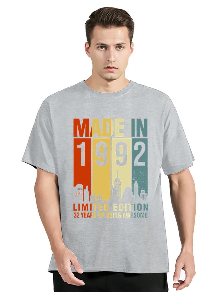 Made In 1992 Birthday Gift T-Shirt Anniversary Graphic Tee Tops Summer Casual Clothing Tshirt Fashion Oversized T Shirt