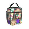 Gacha Life Cartoon Insulated Lunch Bag for Men Women  Storage Food Box Portable Thermal Cooler Lunch Boxes For Travel