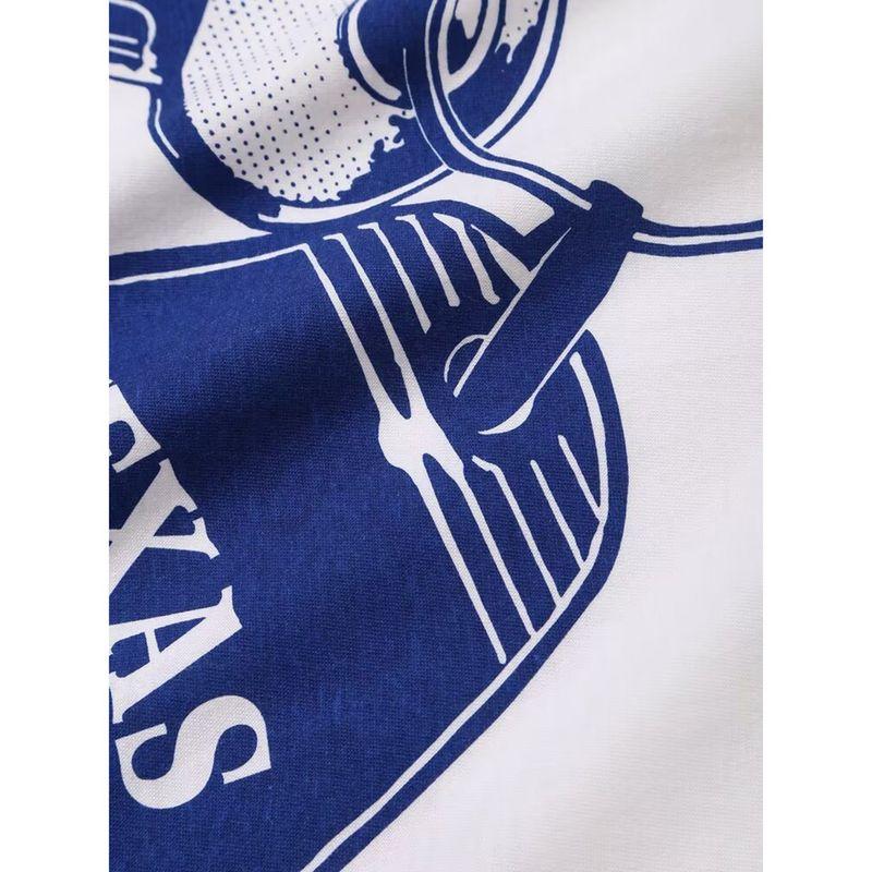 Kaslead New Arrival Women's Fashion Style Stylish Simple and Versatile Casual Round Neck Printed T-shirt 0264809