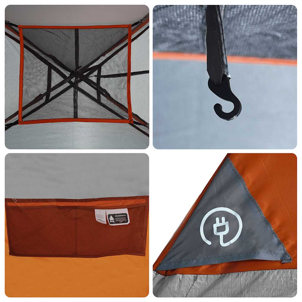 Family Tent for 6 Persons Orange Waterproof
