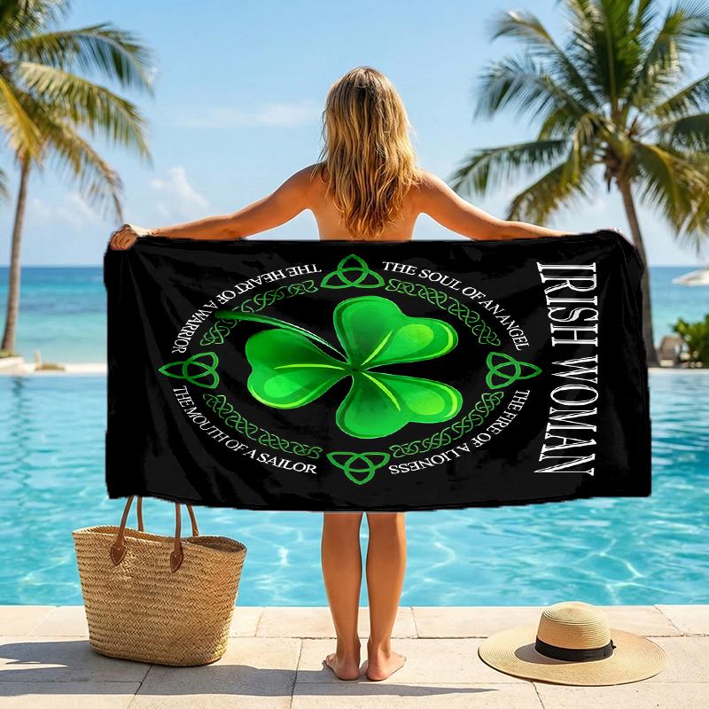Irish Fashion Beach Towel: Ideal for Summer Adventures Soft, absorbent and quick drying suitable for swimming and bathing