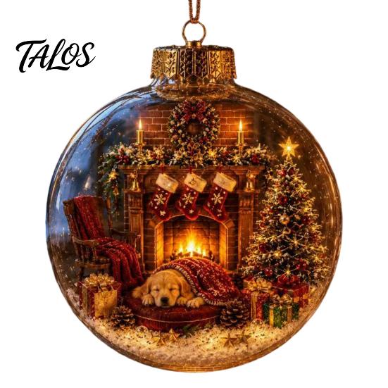 Wedding Celebration Supplies 250th Anniversary USA Christmas Ornament, Light Up Plastic Clear Ball Hanging Decoration with Festive Baubles Bell Train