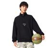 Li-Ning Basketball Series Stand Collar Letter Soft Breathable Loose Sweatshirt Men Sweatshirt AWDVH97-3