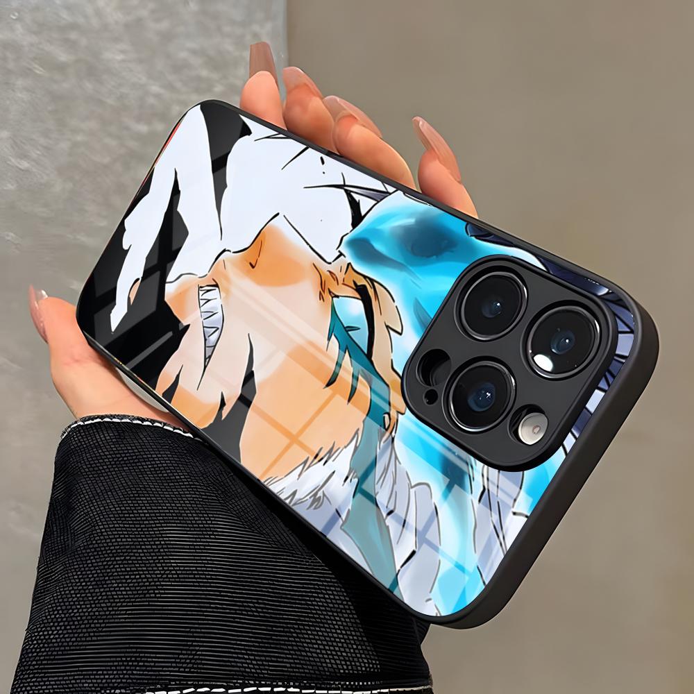 Bleach Grimmjow Anime Phone Case For IPhone 17 Pro Max 16 15 14 Pro Max 13 11 X Xs Xr 8 7Plus Glass Cover
