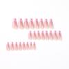 24 Teile/satz Schnelle Nägel Lange Ballett Rosa Verschmiert Französisch Falsche Nials Aufkleber Tragbare Wasserdichte Maniküre Fertigen Nägel