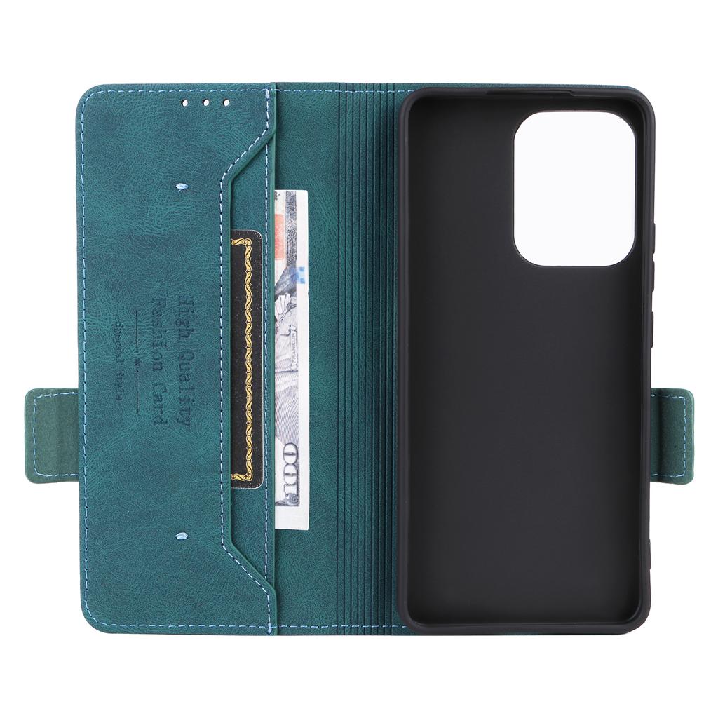 For Oppo Reno13 F 5G (Reno 13 FS 5G)/4G Case Leather Wallet Flip Phone Cover with Hardware Decor