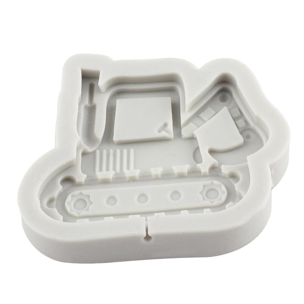 Construction Truck Silicone Mold Bulldozer Crane Excavator Fondant Molds Cake Decorating Tools Theme Cake Dessert Decorated Chocolate Candy Mold