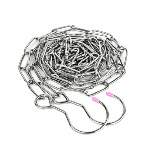 OKUSU-JP Clothes Storage Hangers, Pack of 6, Space-Saving, Convenient Closet Storage, Connecting Link Chain, Stainless Steel, Vertical Hangers, Increa