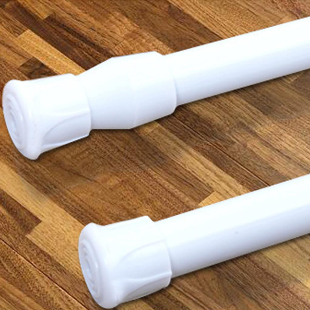 70-120cm Adjustable Metal Curtain Rod Lightweight Adjustable Curtain Telescopic Pole for Home Bathroom Bar Shower