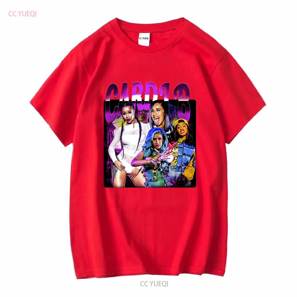 Cardi B T Shirt Tour Fan 90s Retro Vintage Rap Hip Hop Bootleg For Her Him Long Or Short Sleeves Vintage Washed Breathable