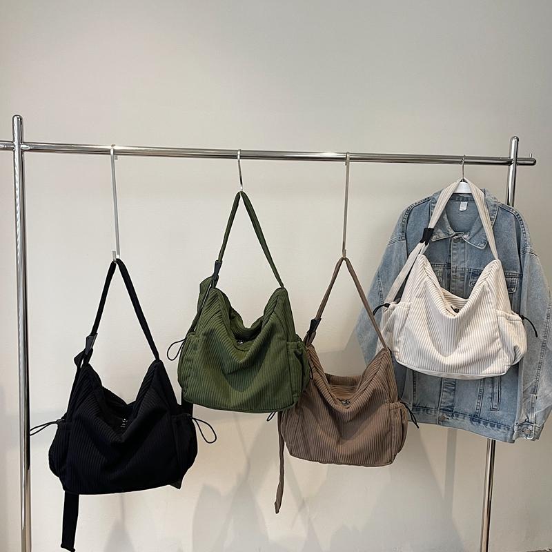 Torba na ramię Commuter Corduroy Bag Damska torba typu tote o dużej pojemności Torba typu crossbody