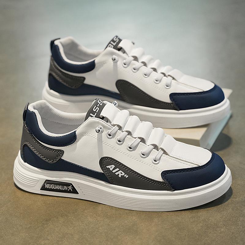 2025 Color Matching Outdoor Casual Board Shoes Fashion Low-top Lace-up Trendy Shoes Korean Version of Youth Travel Flat Men's Shoes
