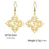 Dawapara Yoga Lotus OM Symbol Dangle Earrings for Women Girls Aum Ohm Spiritual Amulet Chakra Pendant Stainless Steel Jewelry