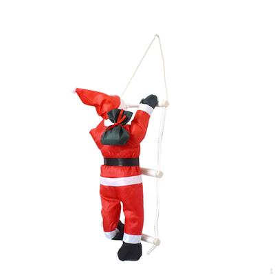 Hanging Christmas Santa Climbing On Rope Ladder Doll Doors Doll, Pendant for