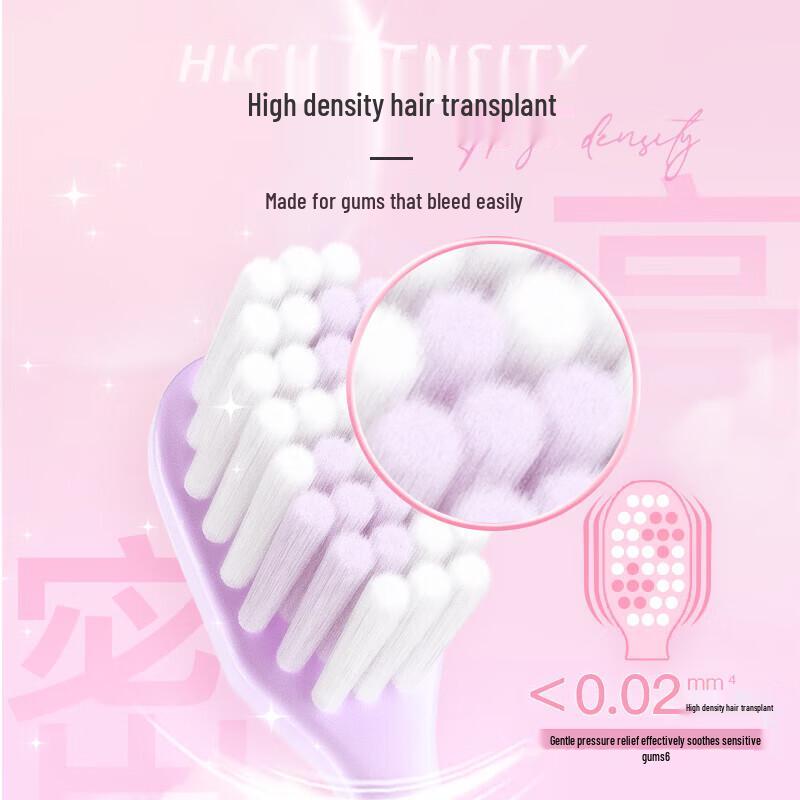 Shuke Cherry Blossom Soft Bristle Couple Toothbrush, 4-Pack