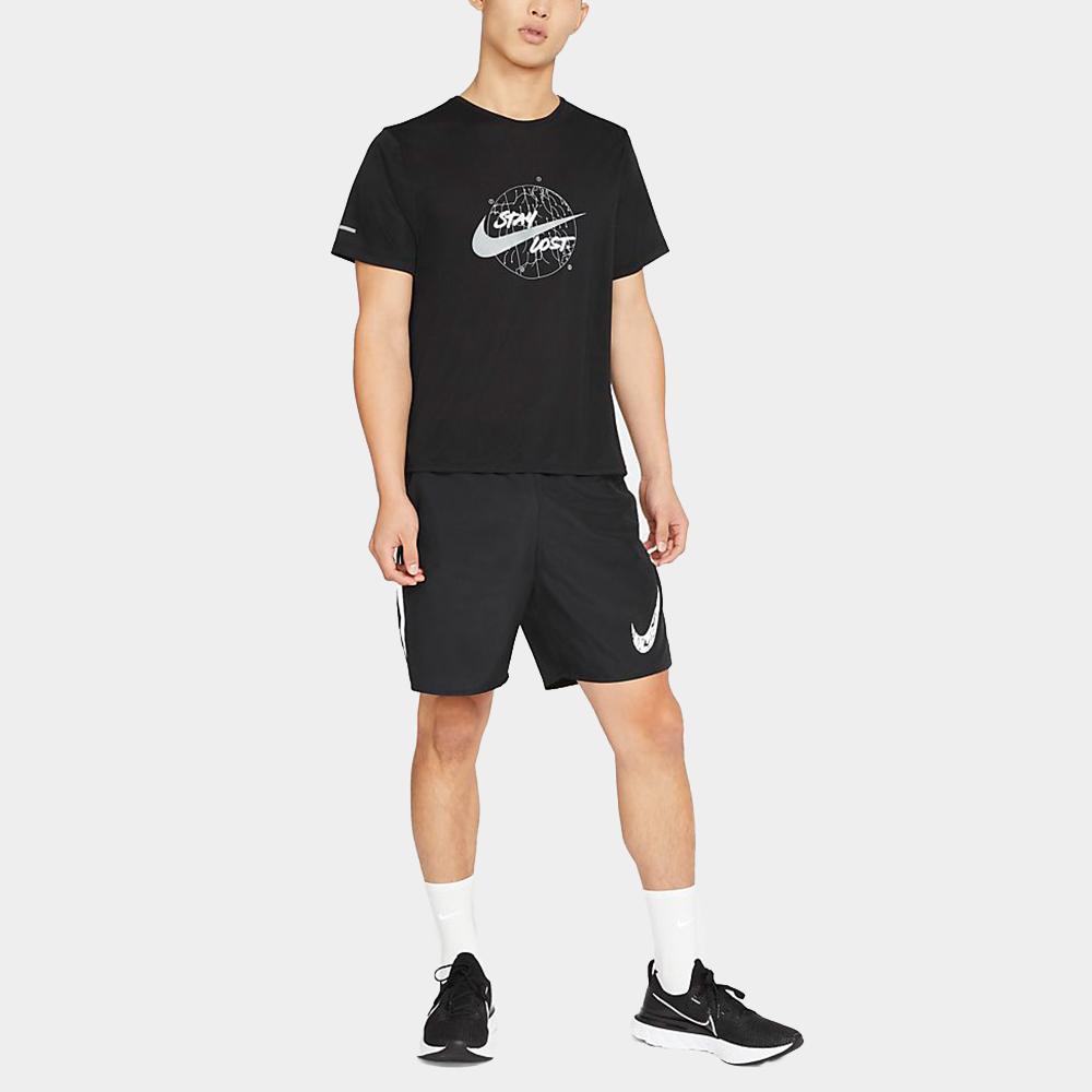 Nike Dri-FIT Miler Wild Run Running T-Shirt Black Men DA0217-010
