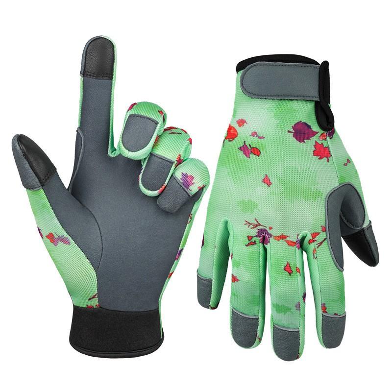 Goat Leather Garden Gloves With Touchscreen Fingertips Anti-Puncture Pineapple Harvesting Outdoor Gardening