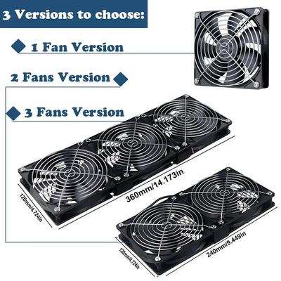 12cm High Speed DC 12V 220V Btc Mining Machine Chassis Exhaust Fan 120MM Violent Server Cooling Fan