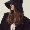 Marchen Objet wide leather strap bucket hat_3color
