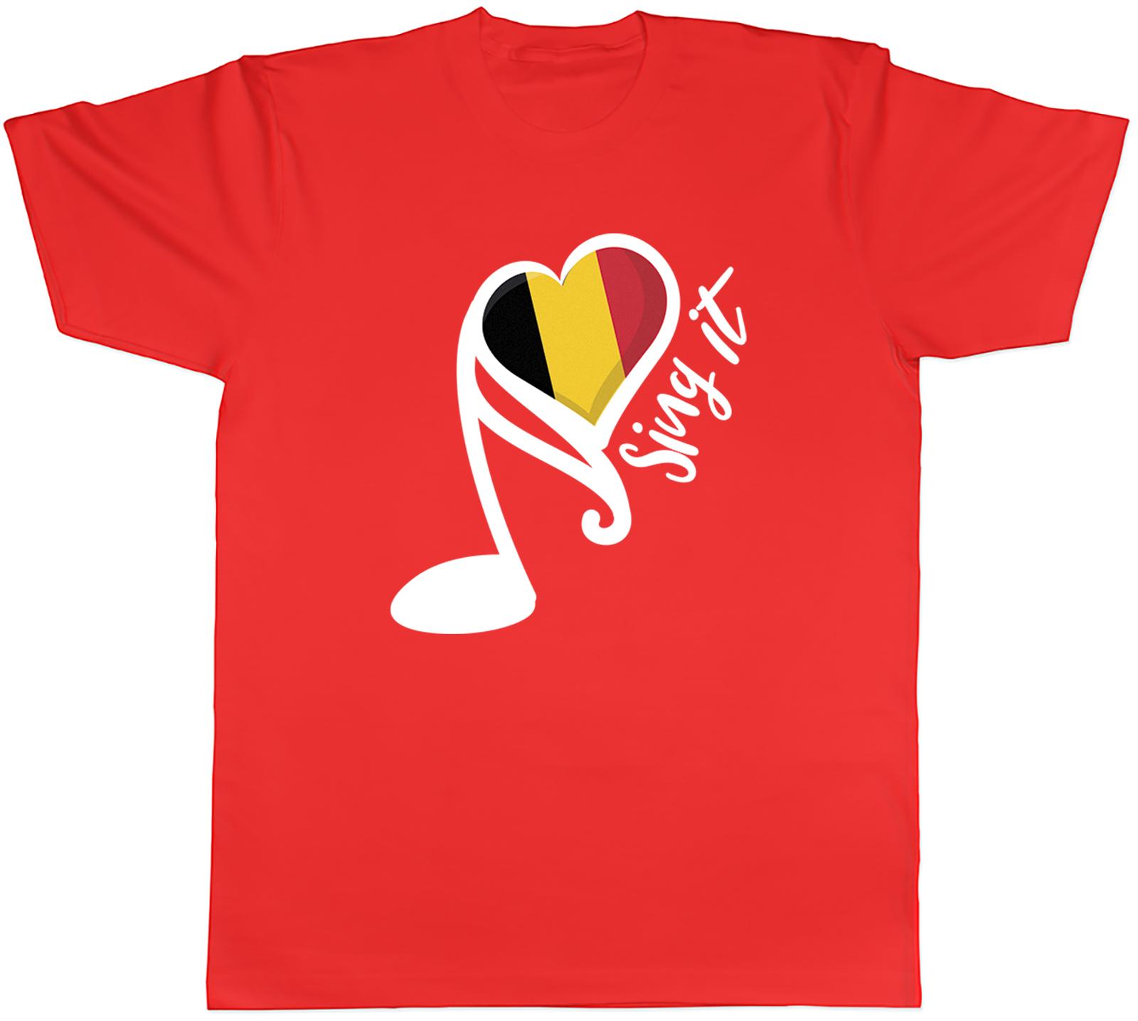 Belgium Song Contest Unisexs TShirt Music Singing Unisex Tee Gift S
