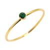 Korean Style Versatile Emerald Titanium Steel Women's Ring