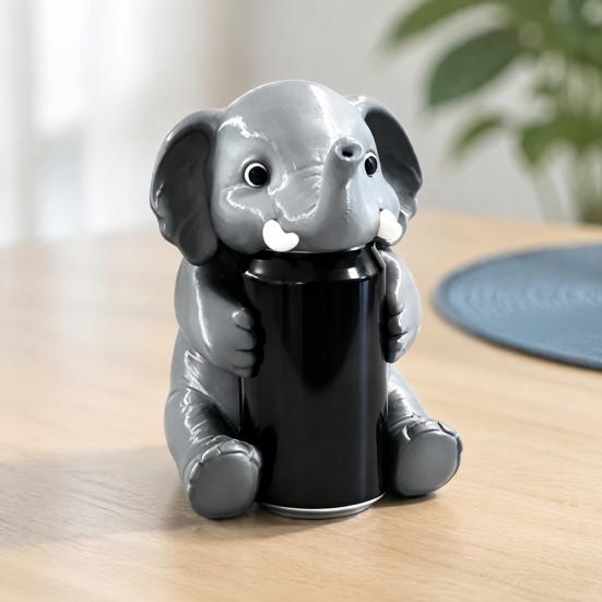 Plastic Drink Coaster Dinosaur Can Cover, Cute Animal Soda Holder for 375ml Cans, Funny Beverage Accessories Stand Desk, Fun Party Home Bar Decor Gift