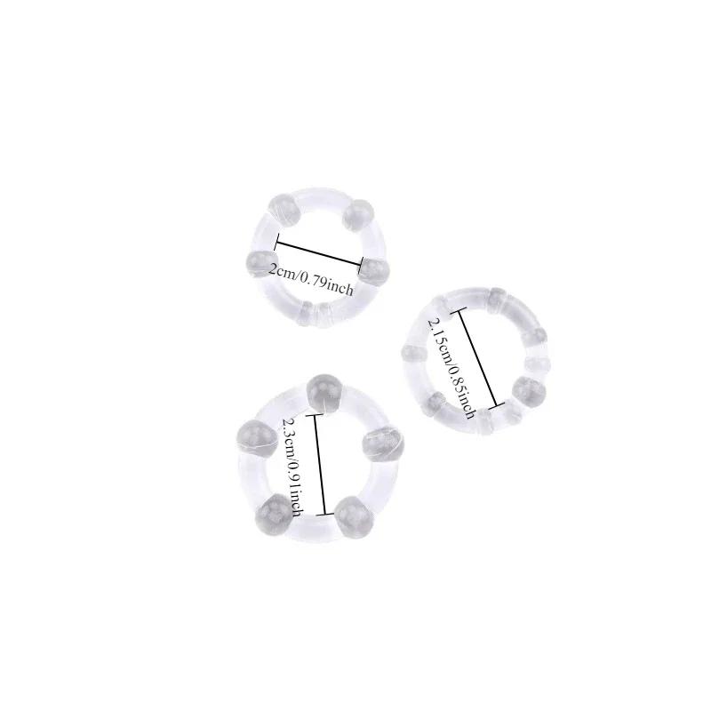 Cock Rings Silicone Ball Stretcher Delay Ejaculation TPE Penis Ring for Men Sex Toys Adjustable Semen Lock Ring SM Penis Sleeve