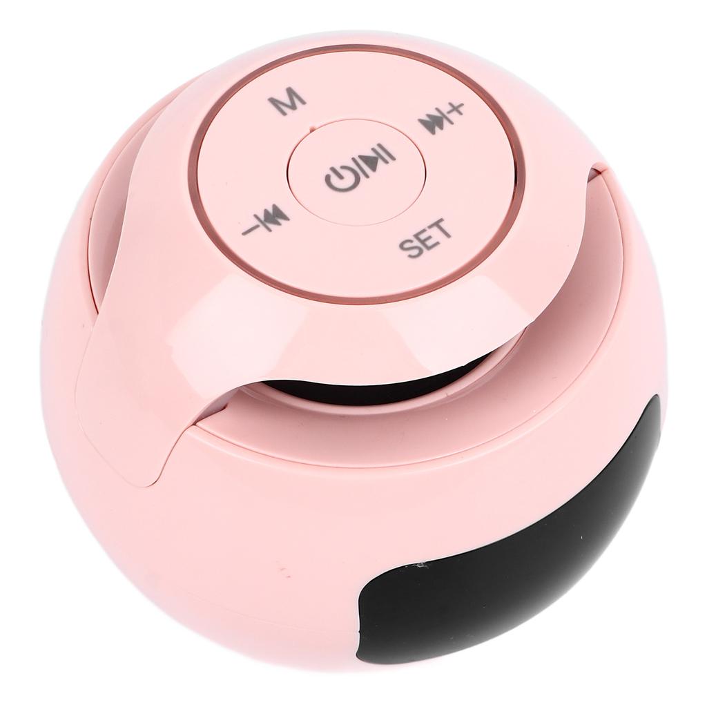 Bluetooth Clock Speaker Round Small Support Memory Card Wireless Alarm Clock Speaker with Radio Night Light