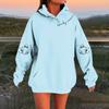 Women's Solid Color Long Sleeve Casual Halloween Print Pullover Hooded Sweatshirt
