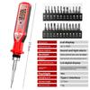 Intelligent Voice Digital Display Voltage Tester Pen, Type-C Rechargeable, Multifunctional Ratcheting Electric Pen with Bits