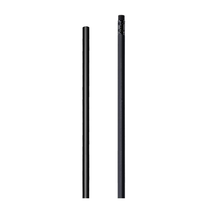 Black Wood Round Barrel Custom Logo HB Sketching Pencil, Grade A Poplar Stationery.
