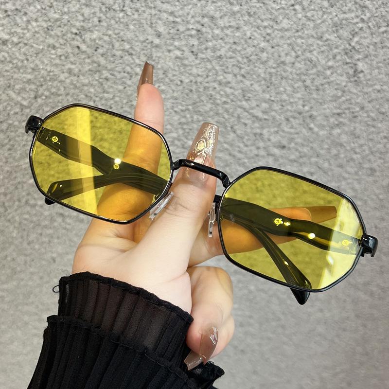 Fashion Narrow Sunglasses For Women Rectangle For Neutral Metal Classic Sun Glasses