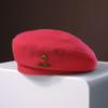 French Woolen Beret Women's Autumn and Winter New Style Showing Face Small Black Fashionable Bree Hat Trendy