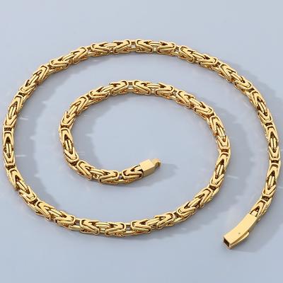 Colier Choker cu Lanț de 50-65CM 6MM pentru Bărbați, Culoare Aurie de Lux, Oțel Inoxidabil, Coliere pentru Bărbați, Cel Mai Bun Prieten, Cadouri Bijuterii pentru Ziua de Naștere a Băieților