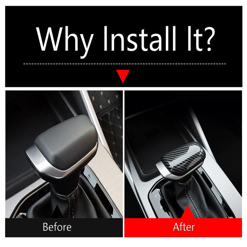 Carbon Fiber Car Interior Gear Shift Knob Shifter Handle Sticker Decoration Cover Trim Accessories For GEELY EMGRAND  - 2025