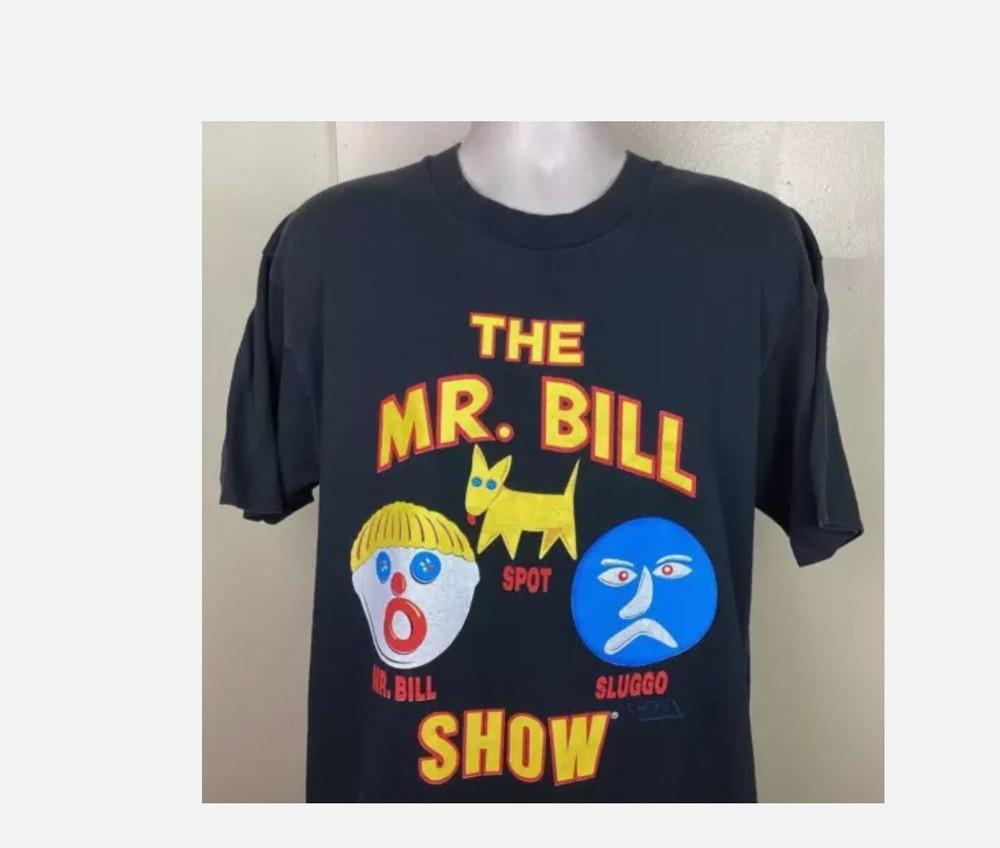 1992 The Mr Bill Show T-Shirt Black XL 90s Sluggo Saturday Night Live