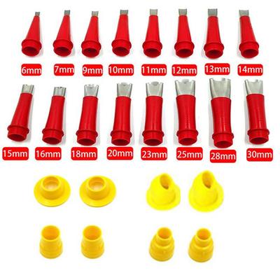 Tool Caulk Nozzle 16 Sizes 16pcs Plastic Stainless Steel