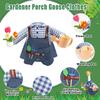 Gardener Porch Goose Outfit Set 2 Piece Clothes Fits 23 Inch Cement Plastic Goose Statue   Includes Hat  Scarf  Watering Can  Flower Pot  Tools