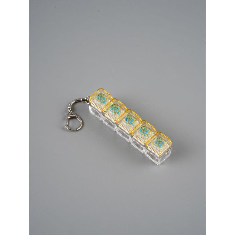 Five-Button Button Decompression Toy Button Shaft Tester Novelty Gadget Keycap Keychain Decompression Button