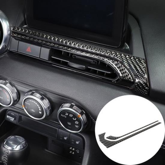 Soft Carbon Fiber Center Console air vent trim Sticker For Mazda MX-5 Miata 16+