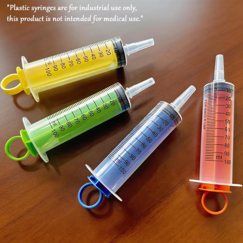 Plastic Syringe Shooters 100ml Accurate Clear Marks Safe Prank Toys for Halloween Club Themed Celebrations