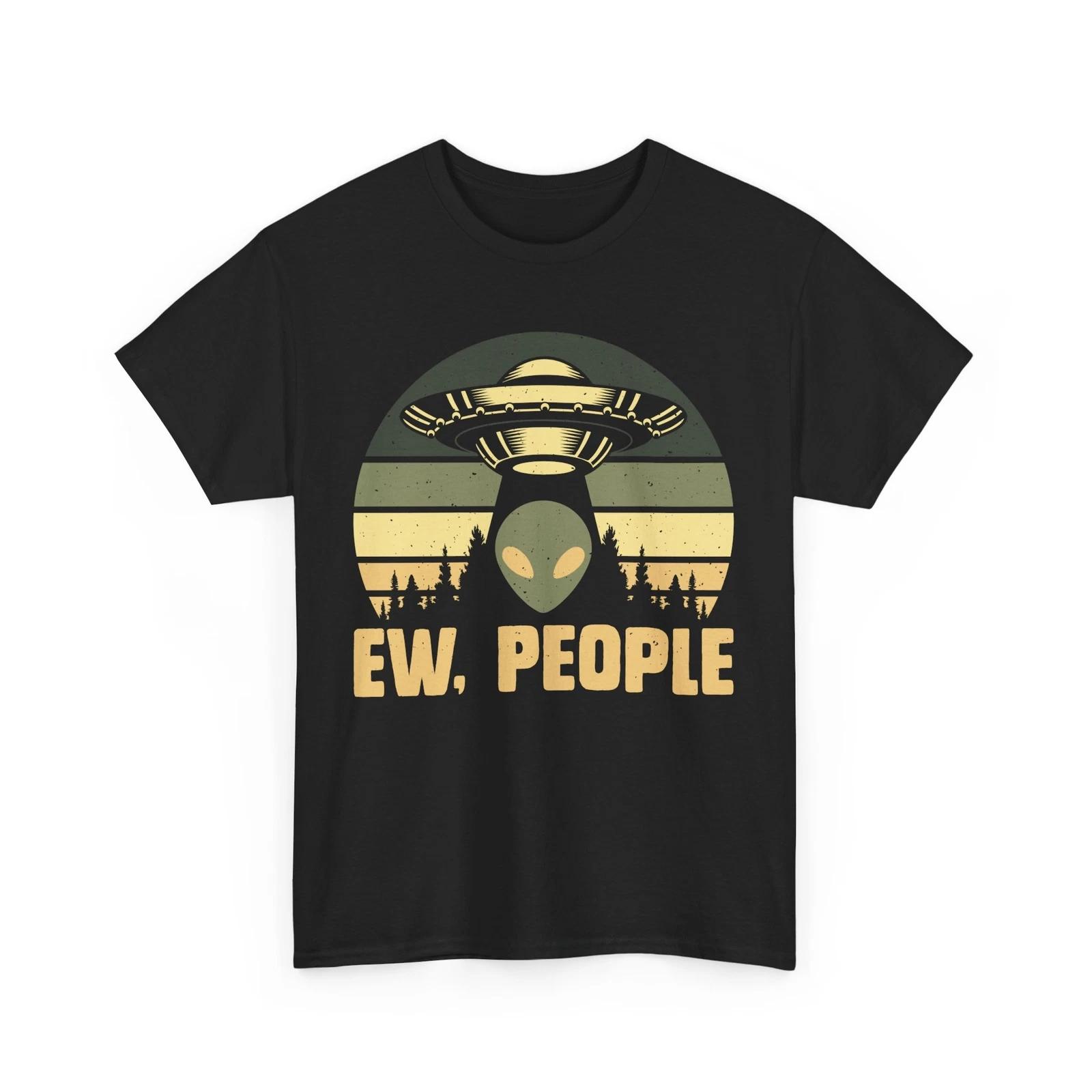 Alien Inspired T-Shirt | UFO Graphic Tee | Sci-Fi Cool Gift Idea L