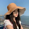 1Pc Summer Big Brim Sun Hat For Female Seaside Sun Protection UV Beach Cap Japanese Wild Fisherman Hat with Windproof Rope Gifts