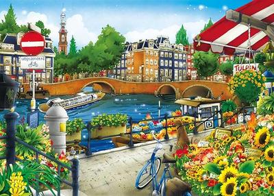APPLEONE Holiday In Amsterdam by Hiroyuki X 38 Jigsaw Made In Japan 500-307 Keikawa, 500-piece (53 Cm) Puzzle,
