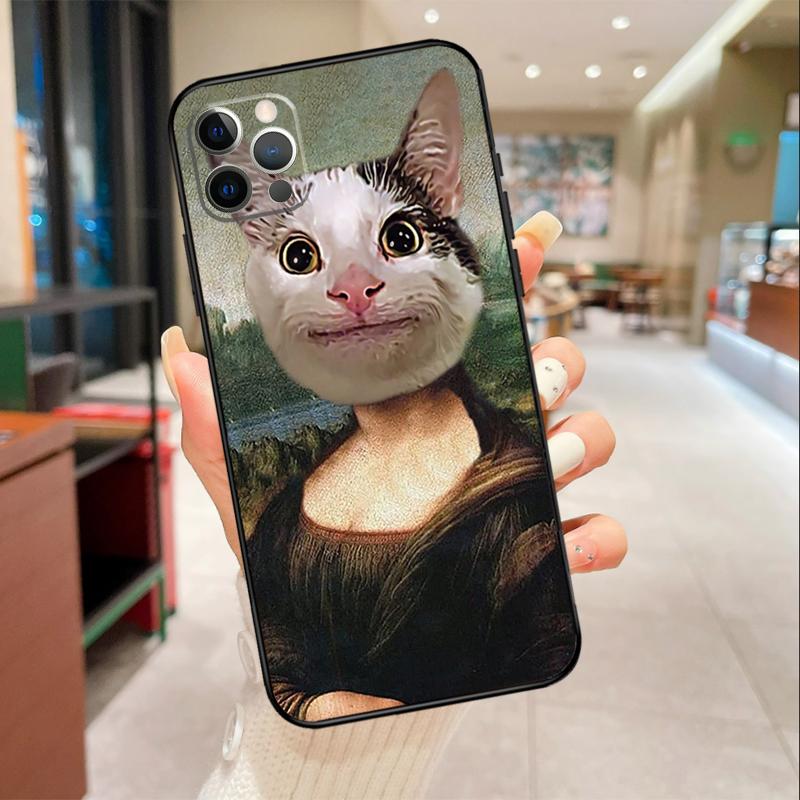 Beluga Cat Meme Face Smiling Phone Case For iPhone 17 16 15 14 13 12 11 Pro Max mini 16 Plus 16e 17 Air Protective Cover