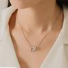 Elegant S925 Sterling Silver Water Drop Necklace - Women's Luxury Niche Design Choker with a Simple, Trendy Style.