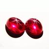 Stunning Natural Star Ruby Cabochon 6 Rays 16 Ct Pair Certified Loose Gemstone